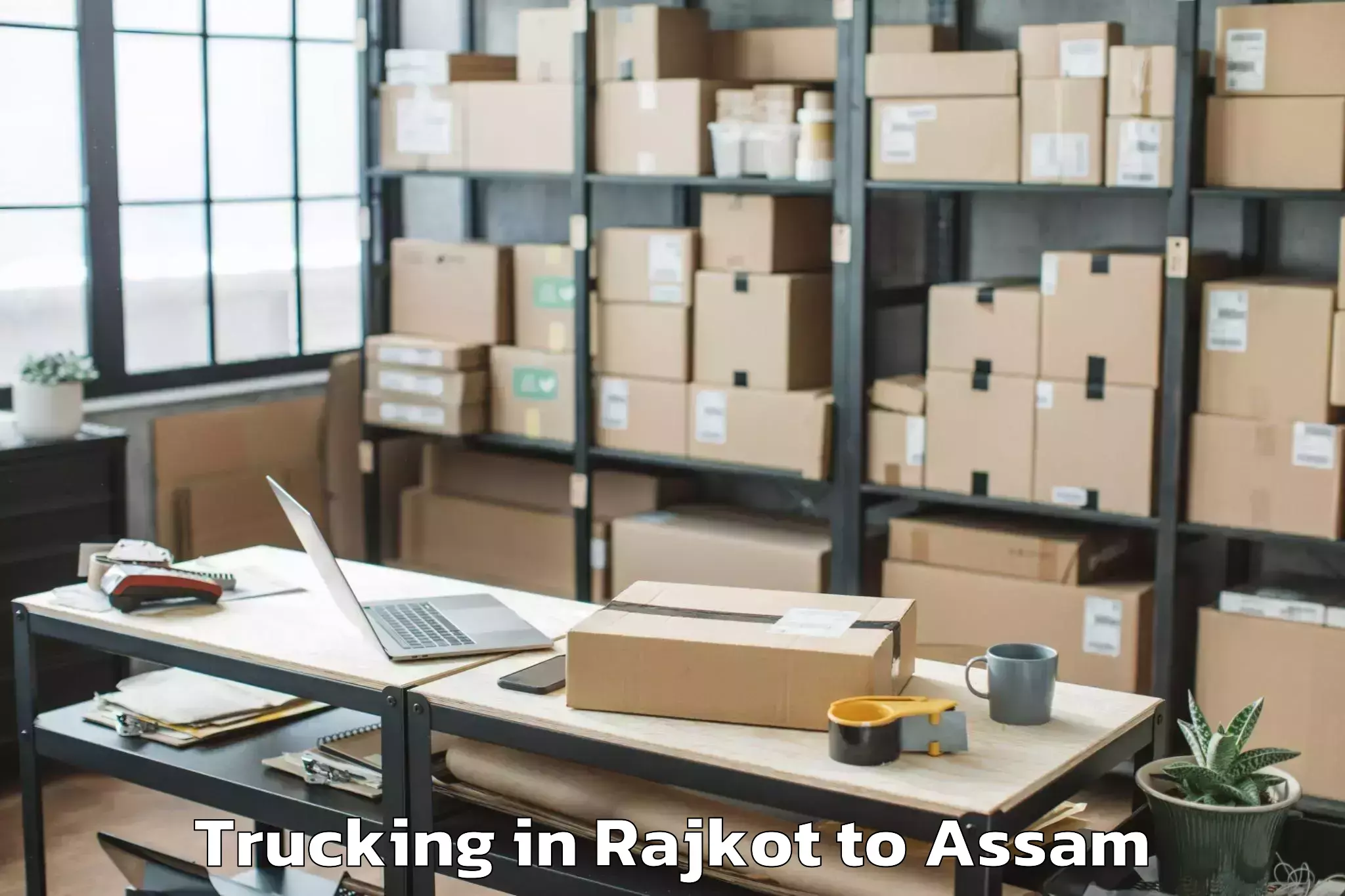 Book Rajkot to Gauripur Trucking